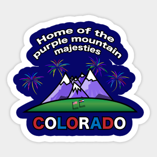 Colorado Purple Mountain Majesties Back Print and Front Print Sticker